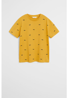Mango Kids Детска тениска Stamp 110-164 cm - Pepit.bg