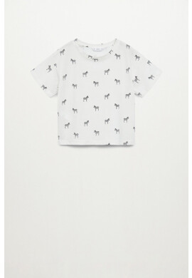 Mango Kids Детска тениска Stamp 110-164 cm - Pepit.bg