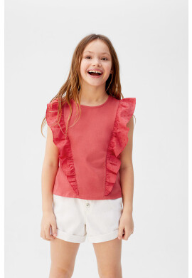 Mango Kids Детска тениска Valen 110-164 cm - Pepit.bg