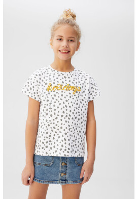 Mango Kids Детска тениска Yeah 110-164 cm - Pepit.bg