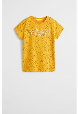 Mango Kids Детска тениска Yeah 110-164 cm - Pepit.bg