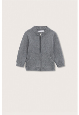 Mango Kids Детска жилетка в сиво от лека материя - Pepit.bg