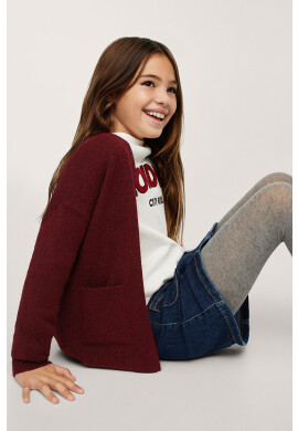 Mango Kids Детска жилетка Margot в бордо от лека материя - Pepit.bg
