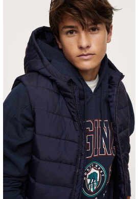 Mango Kids Детски елек Unite в тъмносиньо - Pepit.bg