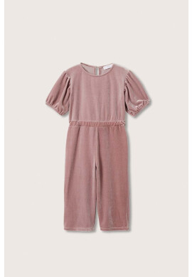 Mango Kids Детски гащеризон Velvetb в розово - Pepit.bg