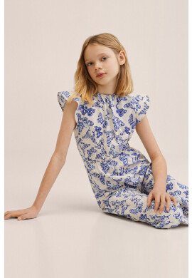 Mango Kids Детски памучен гащеризон Mariposa - Pepit.bg