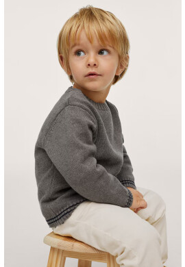 Mango Kids Детски памучен пуловер Russel - Pepit.bg