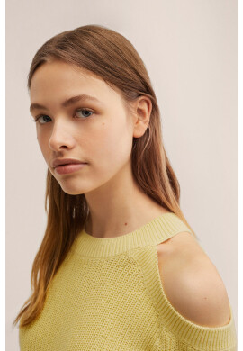 Mango Kids Детски памучен пуловер Shoulder - Pepit.bg
