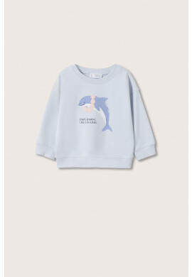 Mango Kids Детски памучен суичър Delfin - Pepit.bg
