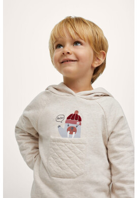Mango Kids Детски памучен суичър Hola - Pepit.bg