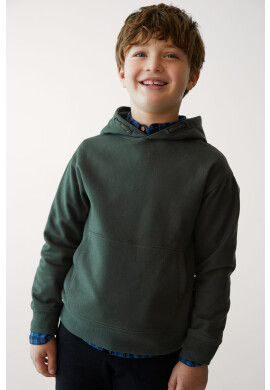 Mango Kids Детски памучен суичър HOOD - Pepit.bg