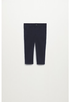 Mango Kids Детски панталон CHINO в тъмносиньо с изчистен дизайн - Pepit.bg