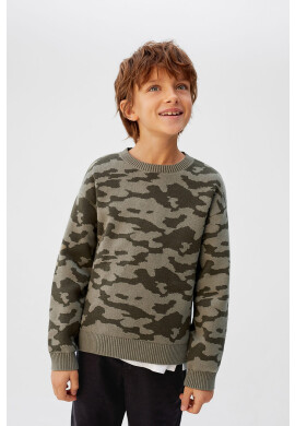Mango Kids Детски пуловер Camu 110-164 cm - Pepit.bg