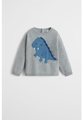 Mango Kids Детски пуловер Dino 80-104 cm - Pepit.bg