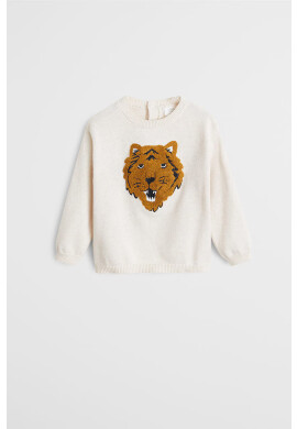 Mango Kids Детски пуловер Tiger 80-104 cm - Pepit.bg