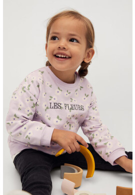 Mango Kids Детски суичър FLEURS - Pepit.bg