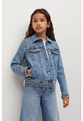 Mango Kids Детско дънково яке Allegra 122-164 cm - Pepit.bg