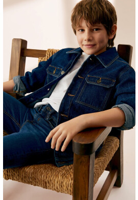 Mango Kids Детско дънково яке Paul 110-164 cm - Pepit.bg