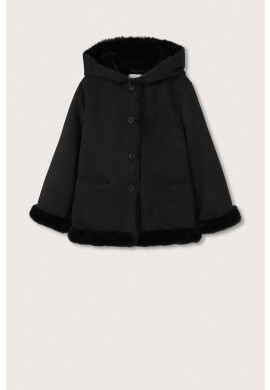 Mango Kids Детско палто Black в черно - Pepit.bg