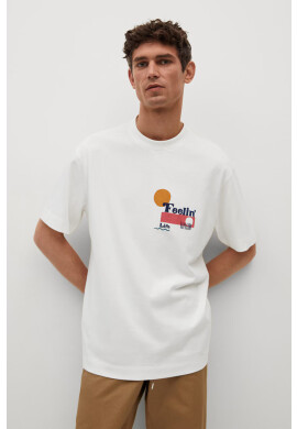 Mango Man Памучна тениска FEELIN - Pepit.bg