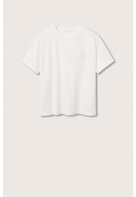 Mango Памучна тениска Fleur - Pepit.bg