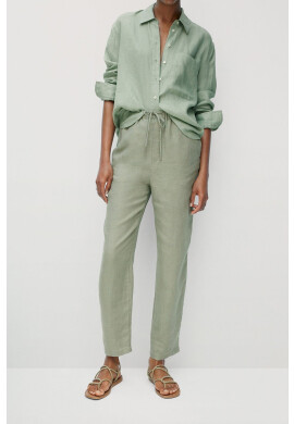 Mango Панталони Linen - Pepit.bg