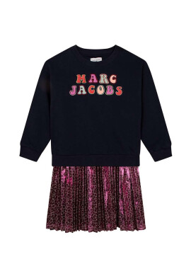 Marc Jacobs Детска рокля в тъмносиньо къс модел разкроен модел - Pepit.bg