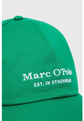 Marc O'Polo Детска памучна шапка в зелено с апликация - Pepit.bg