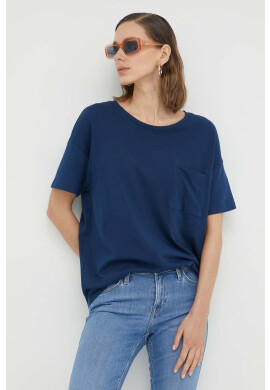 Marc O'Polo Памучна тениска DENIM в тъмносиньо - Pepit.bg