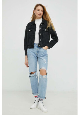 Marc O'Polo Тениска DENIM в бяло с ниско поло - Pepit.bg