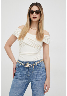 Marciano Guess Боди в бежово с изчистен дизайн - Pepit.bg
