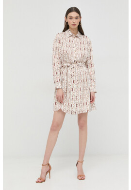 Marciano Guess Рокля в бежово къс модел разкроен модел - Pepit.bg