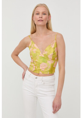 Marciano Guess Топ с лен в зелено - Pepit.bg