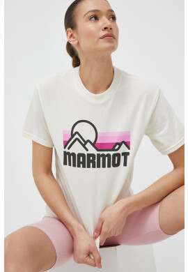 Marmot Тениска в бежово - Pepit.bg