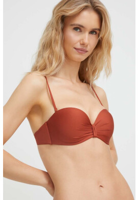 Max Mara Beachwear Горнище на бански в бяло с меки чашки - Pepit.bg