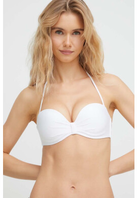Max Mara Beachwear Горнище на бански в бяло с подплатени чашки - Pepit.bg