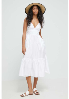 Max Mara Beachwear Плажна рокля в бяло - Pepit.bg