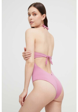 Max Mara Beachwear Цял бански в розово с подплатена чашка - Pepit.bg