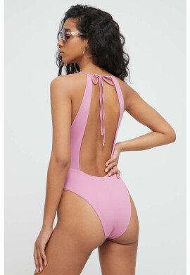 Max Mara Beachwear Цял бански в розово с мека чашка - Pepit.bg