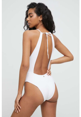 Max Mara Beachwear Цял бански в бяло с мека чашка - Pepit.bg