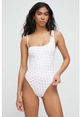 Max Mara Beachwear Цял бански Max Mara в бяло с мека чашка - Pepit.bg