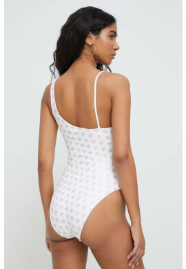 Max Mara Beachwear Цял бански Max Mara в бяло с мека чашка - Pepit.bg