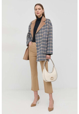 Max Mara Leisure Блуза с дълги ръкави в тъмносиньо с поло - Pepit.bg