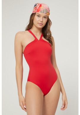 Max Mara Leisure Цял бански в червено с мека чашка - Pepit.bg