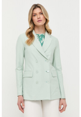 Max Mara Leisure Сако в зелено с двуредно закопчаване с изчистен дизайн - Pepit.bg