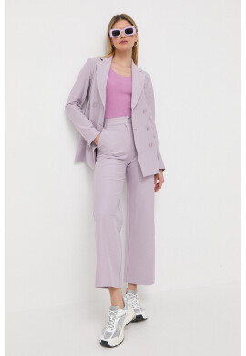 Max Mara Leisure Сако в лилаво с двуредно закопчаване с изчистен дизайн - Pepit.bg