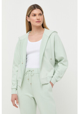 Max Mara Leisure Суичър в зелено с качулка с изчистен дизайн - Pepit.bg