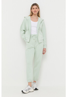 Max Mara Leisure Суичър в зелено с качулка с изчистен дизайн - Pepit.bg