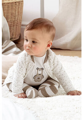 Mayoral Newborn Детски комплект в кафяво - Pepit.bg