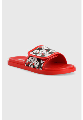 Melissa Чехли Brave + Mickey Mouse Ad в червено - Pepit.bg